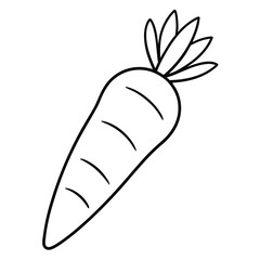 Carrot Line Art Vector