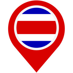 Discover Costa Rica's vibrant culture and breathtaking landscapes a simple map marker design with bold colors and a clean style.