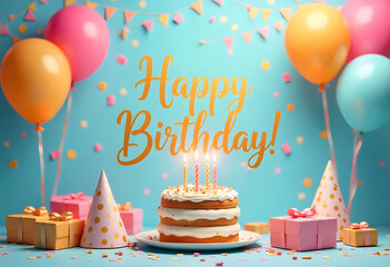 birthday cake with candles