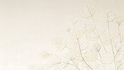 Floral Sketch on Textured Stone Wall Art