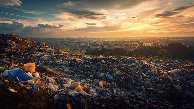 garbage to landfill, garbage recycling	