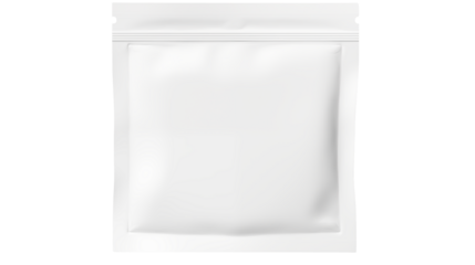 White blank pouch packaging mockup template for food product or cosmetic isolated design vector transparent backgroundisolated on transparent background	
