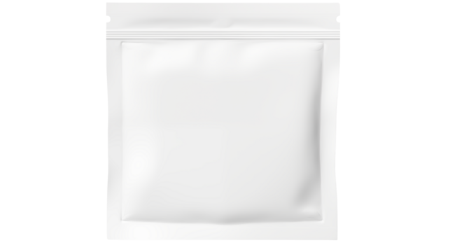 White blank pouch packaging mockup template for food product or cosmetic isolated design vector transparent backgroundisolated on transparent background	