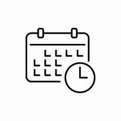 Calendar Time Scheduling Icon Vector Sign