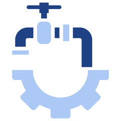 Obraz premium Plumbing Flat Blue Icon