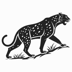 Jaguar silhouette icon vector
