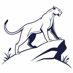 Jaguar silhouette icon vector