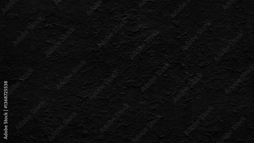 Aufkleber Abstract Black wall texture for pattern background. wide panorama picture. Black wall texture rough background dark concrete old grunge background black, texture background template page web banner