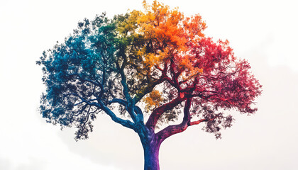 Obraz premium Colorful Tree of Life Abstract Art