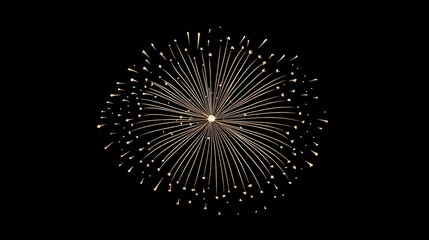 Obraz premium An enchanting sight of golden pyrotechnics enhancing the beauty of the evening.