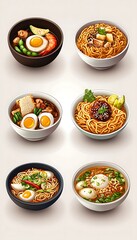 Asian Noodle Bowls Variety