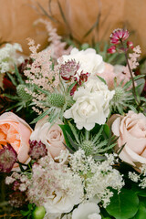 Beautiful floral arrangement featuring various blossoms in soft colors, perfect for any occasion or celebration