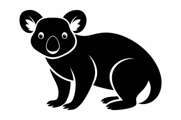 koala black silhouette vector