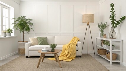 modern living room with furniture