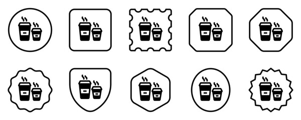 Editable takeout coffee cup sizes vector icon. Cafe, coffee shop, restaurant, drink, beverages. Part of a big icon set family. Perfect for web and app interfaces, presentations, infographics, etc