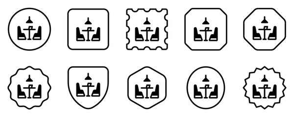 Editable restaurant seat vector icon. Food, restaurant. Part of a big icon set family. Perfect for web and app interfaces, presentations, infographics, etc