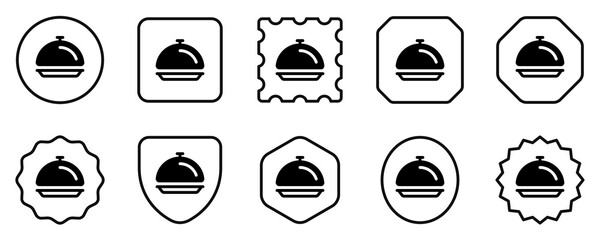 Editable food cover, serving vector icon. Food, restaurant. Part of a big icon set family. Perfect for web and app interfaces, presentations, infographics, etc