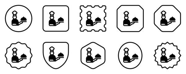 Editable chef, waiter, server vector icon. Food, restaurant. Part of a big icon set family. Perfect for web and app interfaces, presentations, infographics, etc