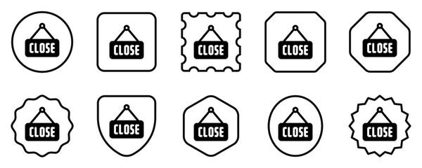 Editable store close sign vector icon. Food, restaurant. Part of a big icon set family. Perfect for web and app interfaces, presentations, infographics, etc