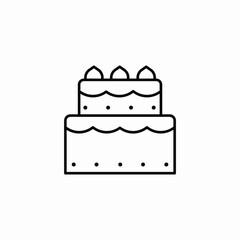floor cake icon sign vector