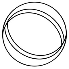 Circle Line Art Vector