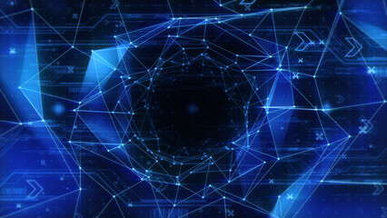 ネットワークトポロジーによるトンネルのサイバー空間 - ブルー