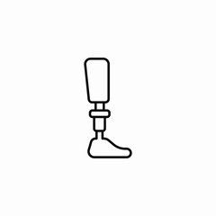 prosthetic mobile leg icon sign vector
