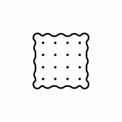 square biscuit icon sign vector