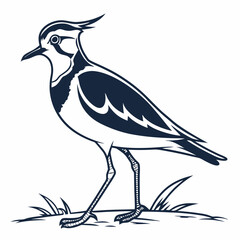 Lapwing silhouette icon vector