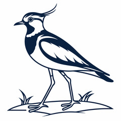 Lapwing silhouette icon vector