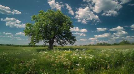 Fototapeta premium Serene Landscapes of Trees: Reflections, Seasons, and Scenic Beauty Captured in Nature's Artistry