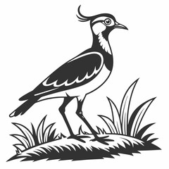 Lapwing silhouette icon vector
