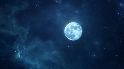 Obraz premium Stars and moon align to create a breathtaking nightscape picture