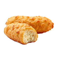 Fototapeta premium Indulge in a crispy deep fried Twinkie showcasing a golden batter shell with a tempting glimpse of its moist cake and creamy filling