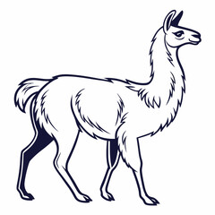 liama silhouette icon vector