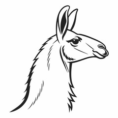 liama silhouette icon vector