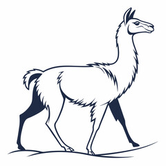 liama silhouette icon vector