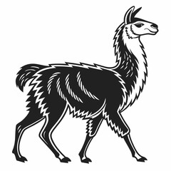 liama silhouette icon vector