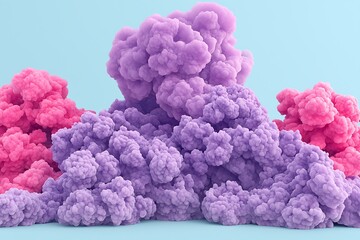 Pink purple clouds with pastel background.