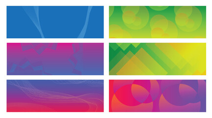 Obraz premium Abstract colorful banner collection