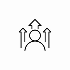 personal career rise icon sign vector
