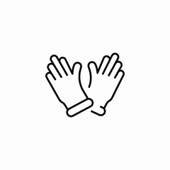work protectton gloves icon sign vector