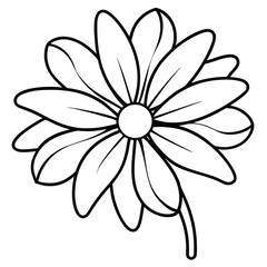 Daisy Line Art Vector