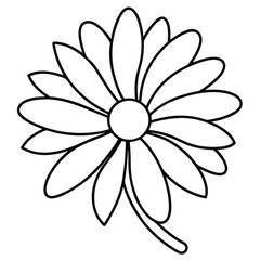 Daisy Line Art Vector