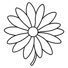 Daisy Line Art Vector