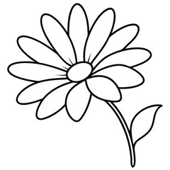 Daisy Line Art Vector