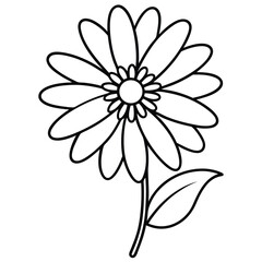 Daisy Line Art Vector