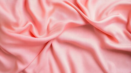 Pink fabric with soft, flowing, elegant ripples and subtle lighting effect
