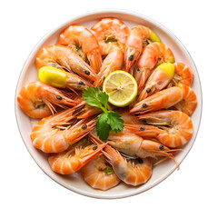 shrimps on a plate