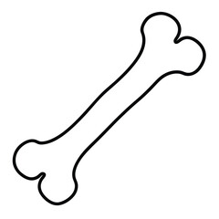 Dog Bone Line Art Vector